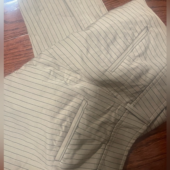 Everlane the way-high taper pant cornstalk/black stripe cropped ankle pleated 0 - Picture 5 of 5